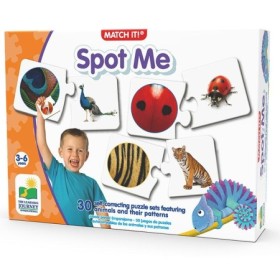 Puzzle Educativ de potrivire Animale cu caracteristicile lor cu 30 perechi de piese auto-corectante 3-6 ani